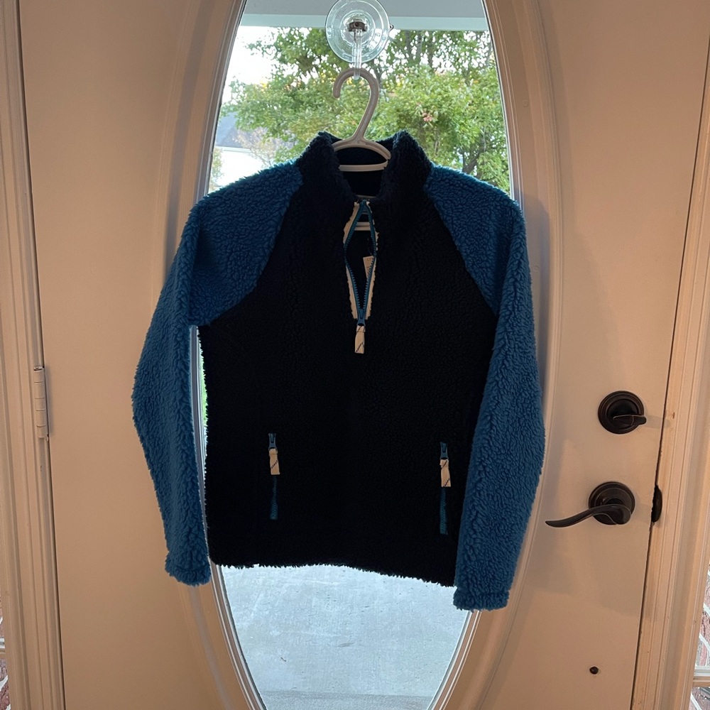 Crewcuts Black and Blue Sherpa Hoodie